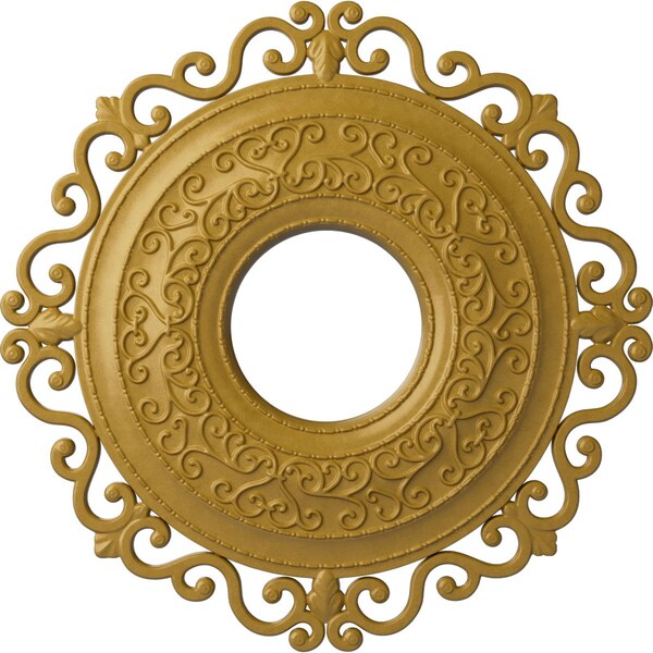 Ekena Millwork Orrington Ceiling Medallion (Canopies up to 6 1/4"), 22"OD x 6 1/4"ID x 1 3/4"P, Iridescent Gold CM22ORIGS - main